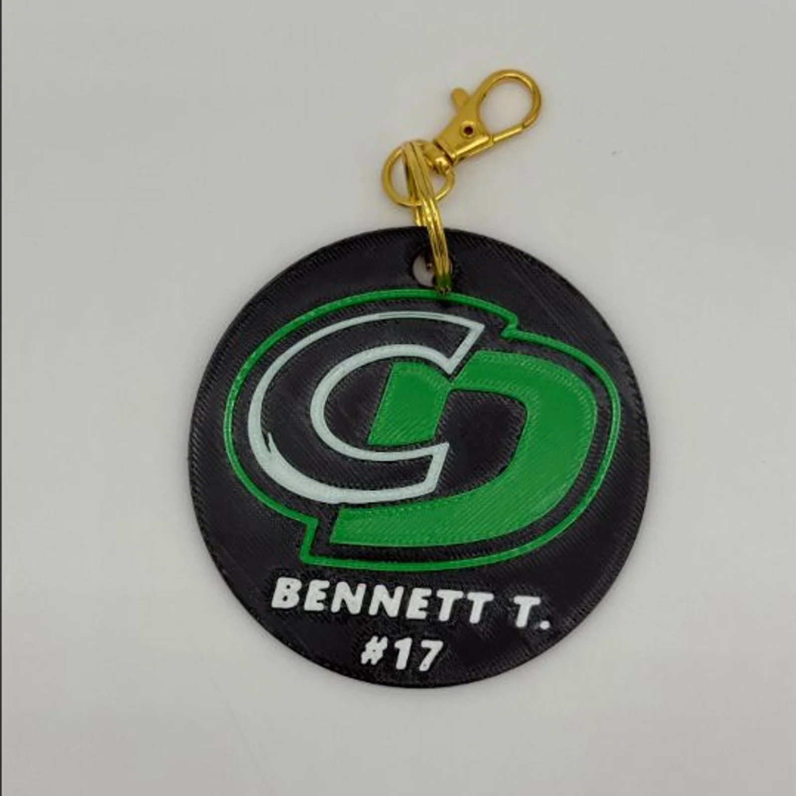 Custom player bag tag