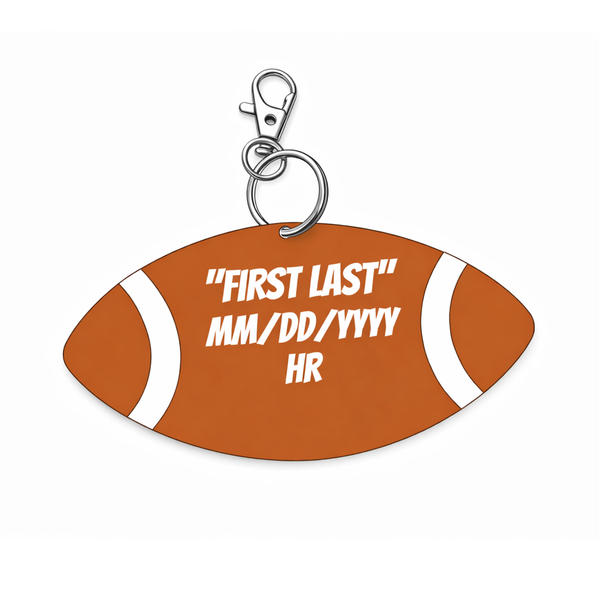 Personalized Football Keychain